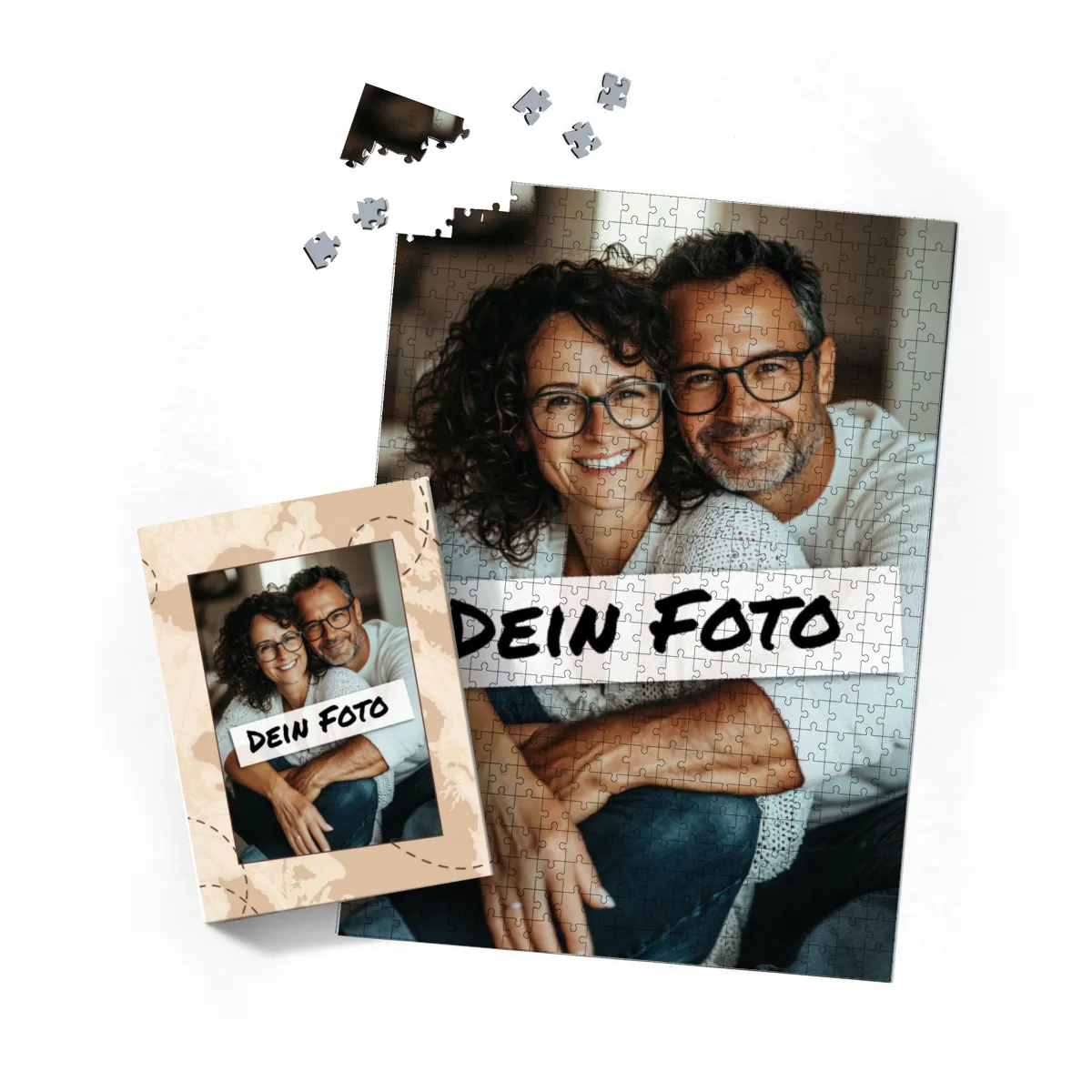 Fotopuzzle mit eigenem Bild - Fotopuzzle selbst gestalten 2000 Teile - Schachtel Weltreise - Puzzle mit Foto personalisiert - Geschenk Geburtstag Weltreise 2000 Teile Quer