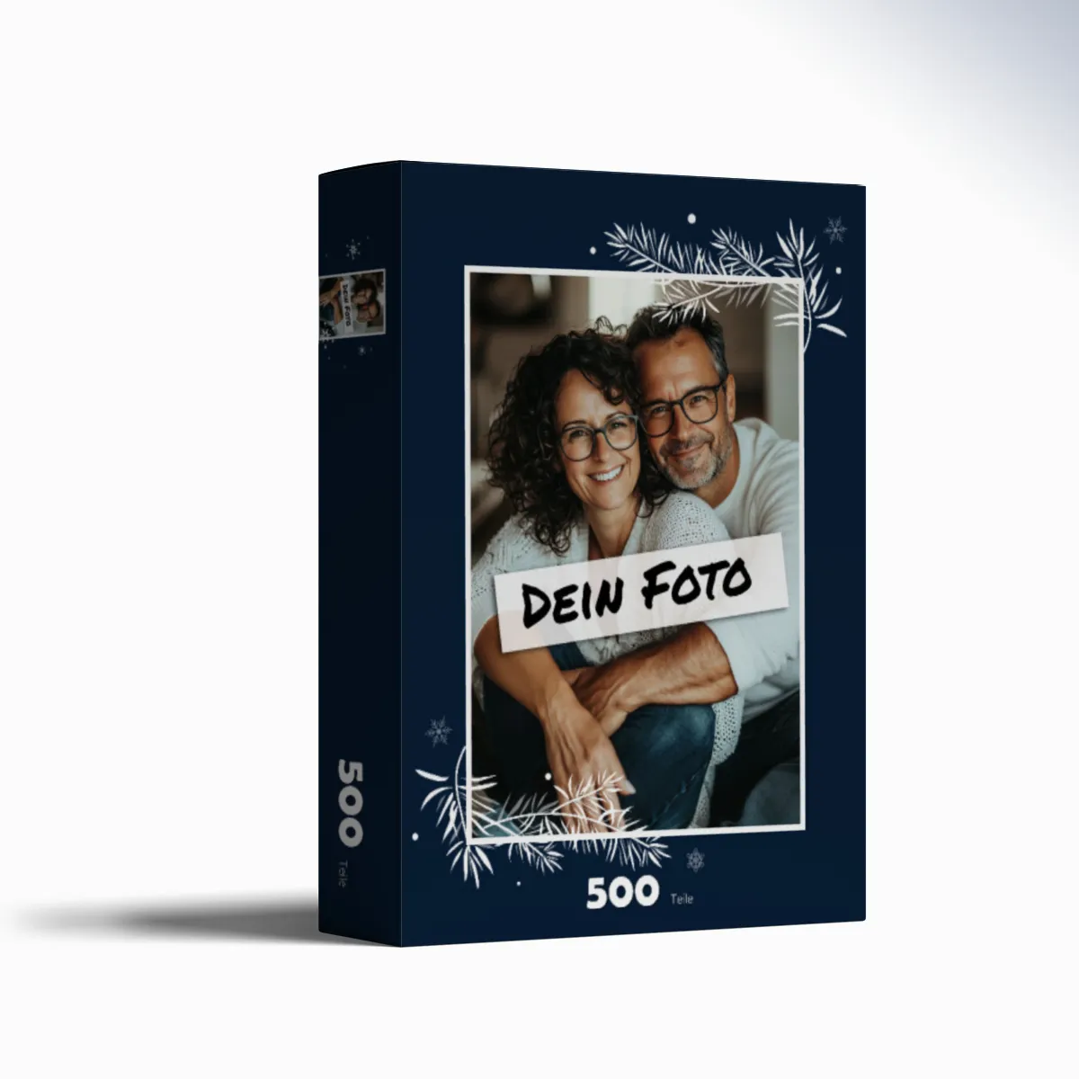 Fotopuzzle mit eigenem Bild - Fotopuzzle selbst gestalten 1000 Teile - Schachtel Weihnachtszweige - 1000 Teile Puzzle mit Foto - Geschenk Weihnachten Weihnachtszweige 1000 Teile Quer