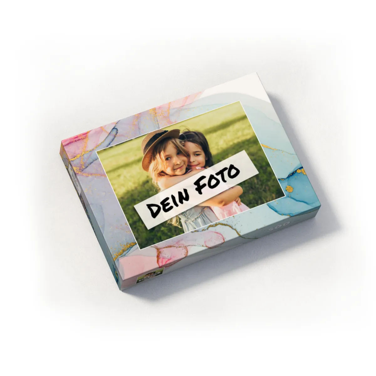 Fotopuzzle mit eigenem Bild - Puzzle selbst gestalten 1000 Teile - Schachtel Farbverlauf - mit Foto personalisiert - Geschenk Valentin, Geburtstag