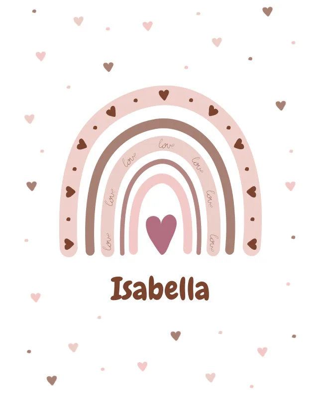 Personalisierte Babydecke rosa 75 x 100 cm