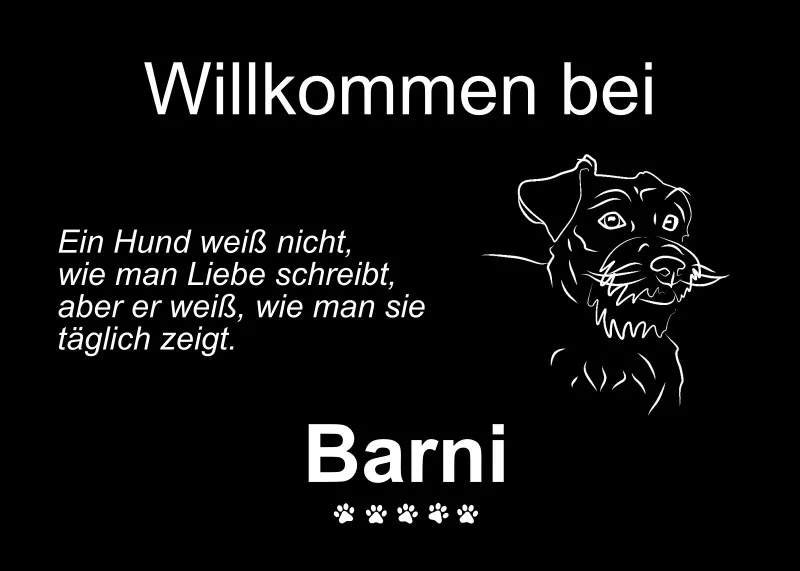 Personalisierte Fußmatte mit Französischer Bulldogge schwarz 70 x 50 cm