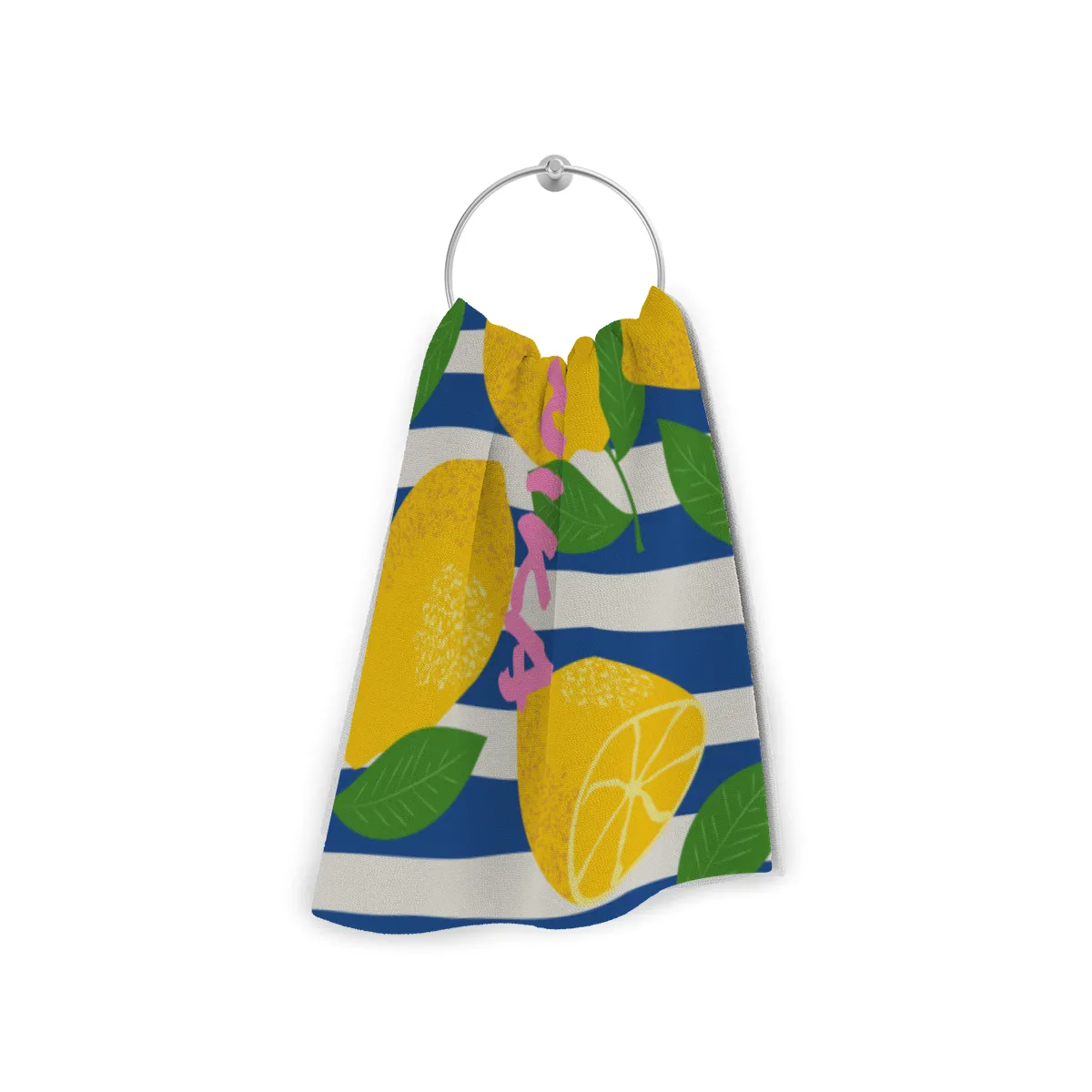 Badetuch Zitronen mit Namen personalisiert - personalisiertes Namensbadetuch - Strandtuch mit Namen - Zitronen