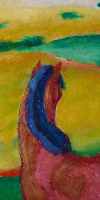 Handtuch Pferd in Landschaft - Franz Marc