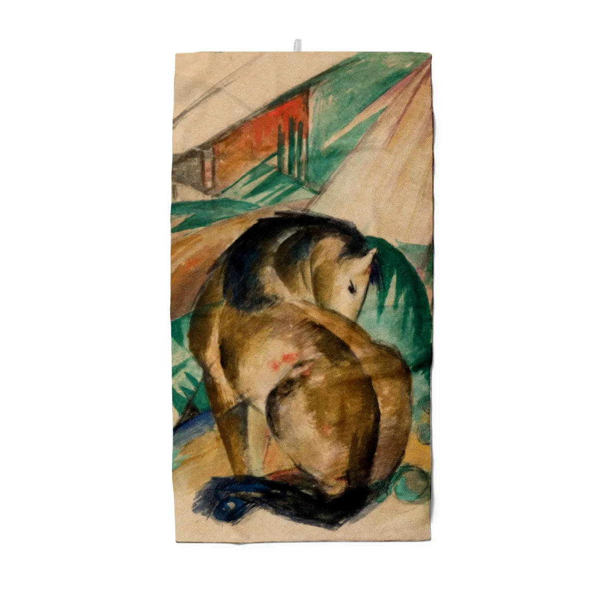 Handtuch Sitzendes Pferd - Franz Marc