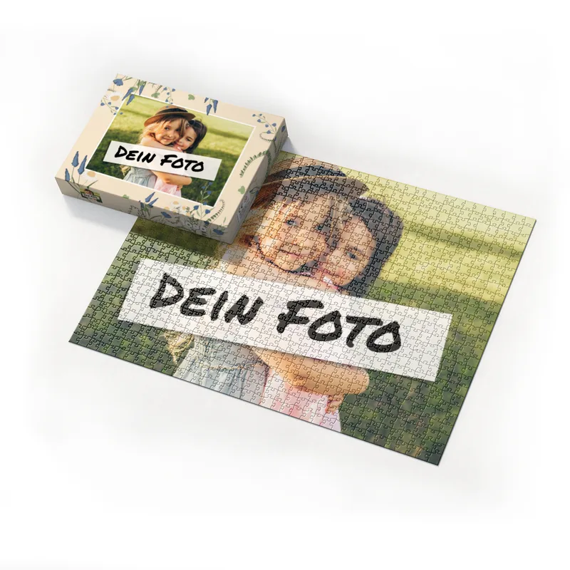 Fotopuzzle 500 Teile personalisiert Erwachsene - Schachtel Sommerwiese