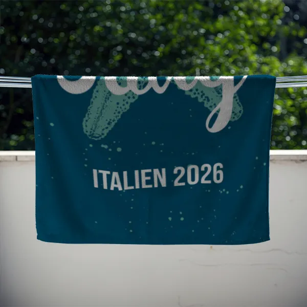 Badetuch Sommer - mit Namen personalisierbar - personalisiertes Namens-Badetuch - Strandtuch mit Wunschtext - Stay Salty