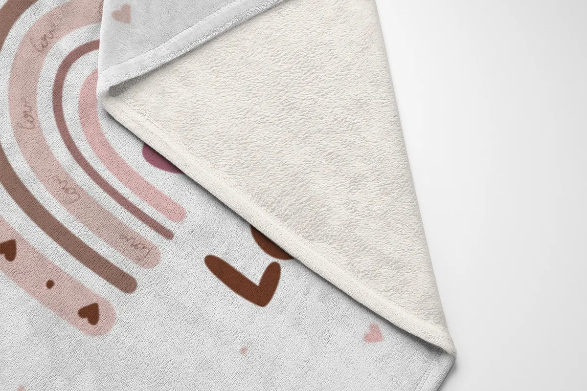 Personalisierte Babydecke rosa 75 x 100 cm