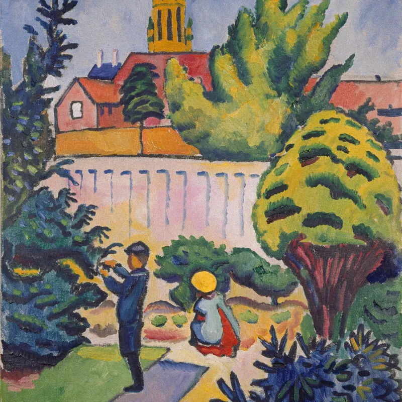 Samtkissenhülle Kinder im Garten Macke