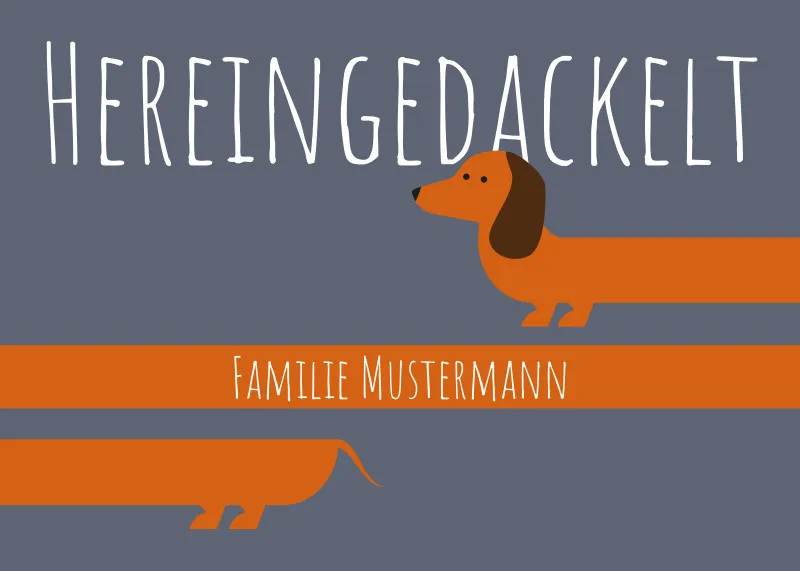 Fußmatte mit Dackel Motiv und Spruch – witzige Schmutzfangmatte für Haustür, rutschfest, waschbar – Geschenk für Hundeliebhaber, Haustier Deko für Eingang Dackel 70 x 50 cm