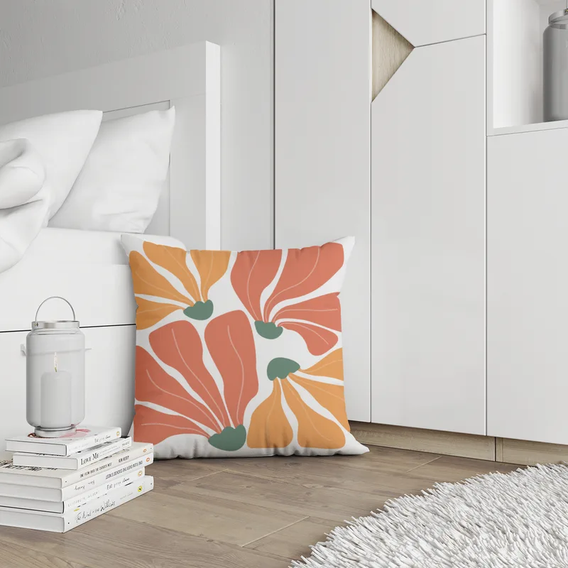 Samtkissenbezug Flower Abstrakt