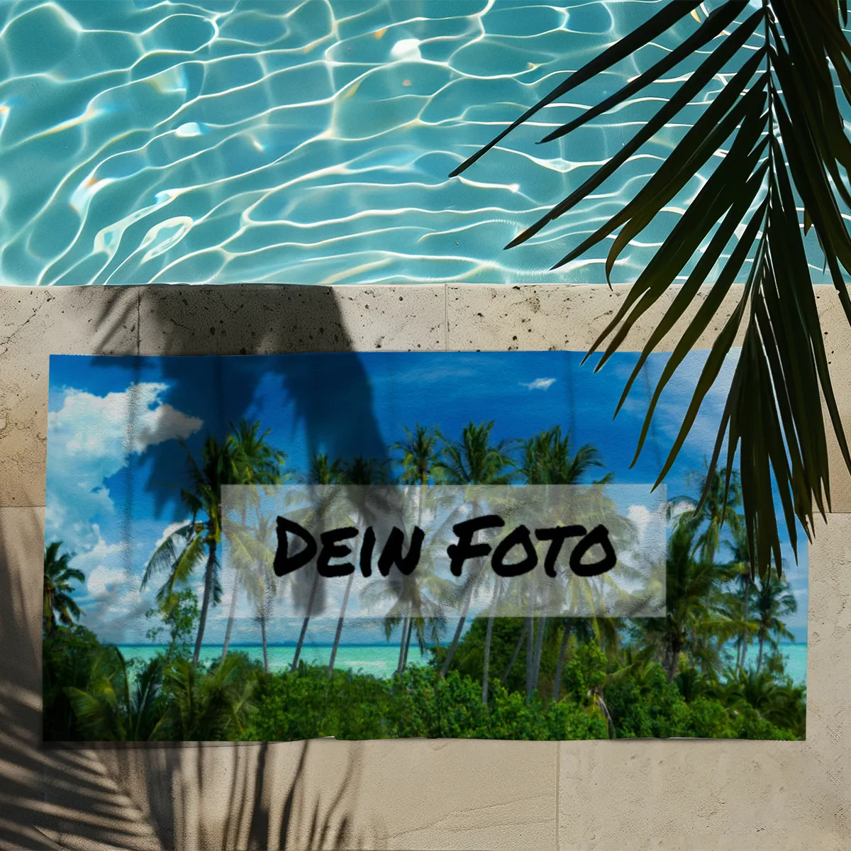 Handtuch mit Foto - personalisiertes Fotohandtuch - Foto-Handtuch selbst gestalten - 1 Foto