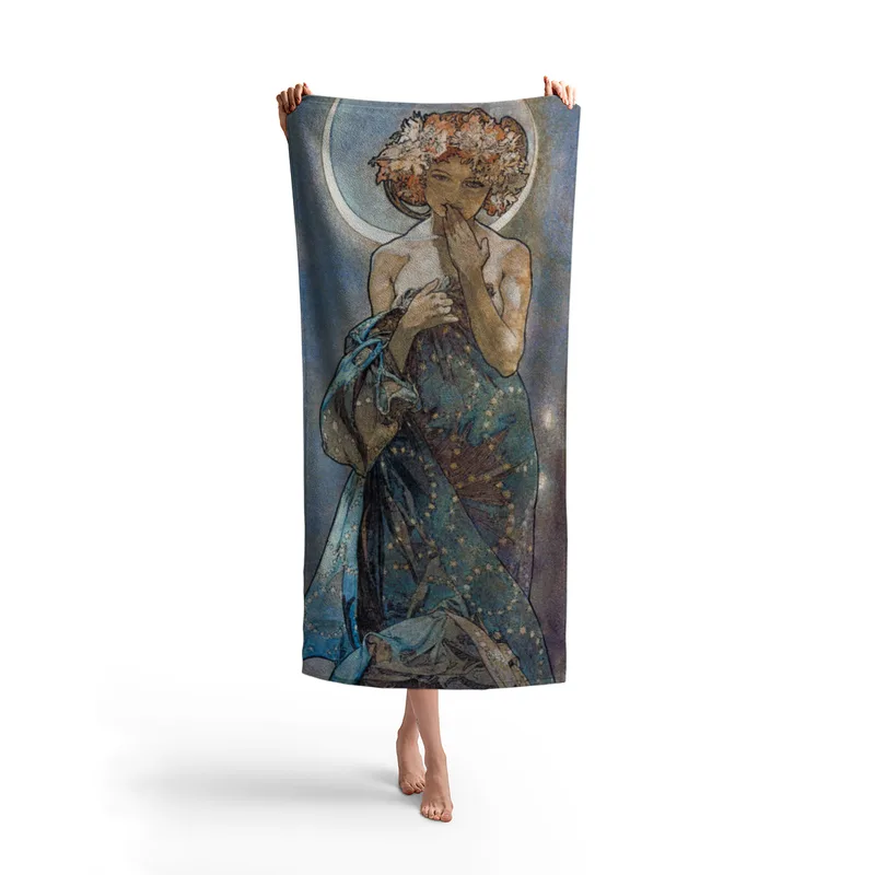 Handtuch Sterne: Der Mond - Alfons Mucha