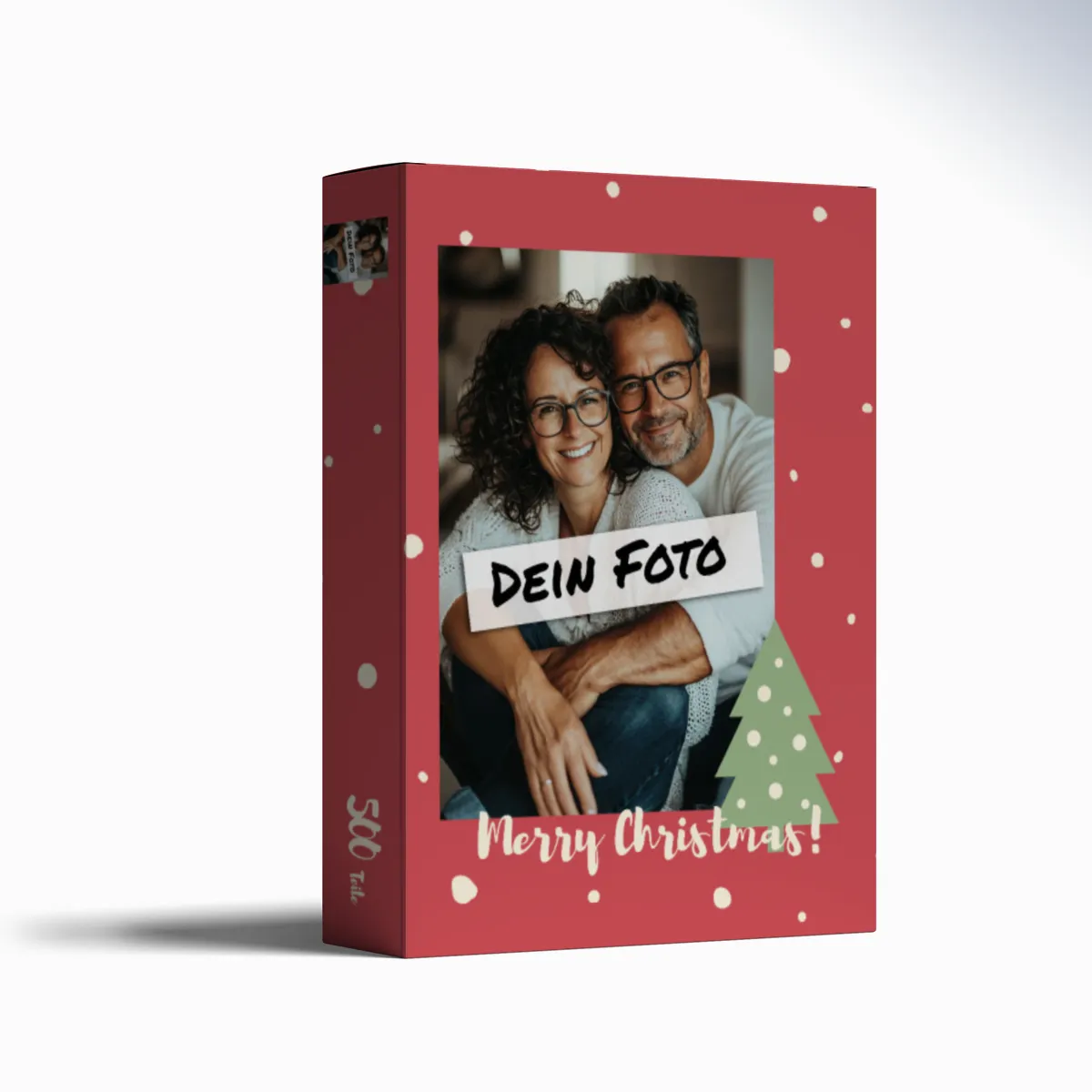 Fotopuzzle mit eigenem Bild - Fotopuzzle selbst gestalten 1000 Teile - Schachtel Merry Christmas - 1000 Teile Puzzle mit Foto - Geschenk Weihnachten MerryChristmas 1000 Teile Quer