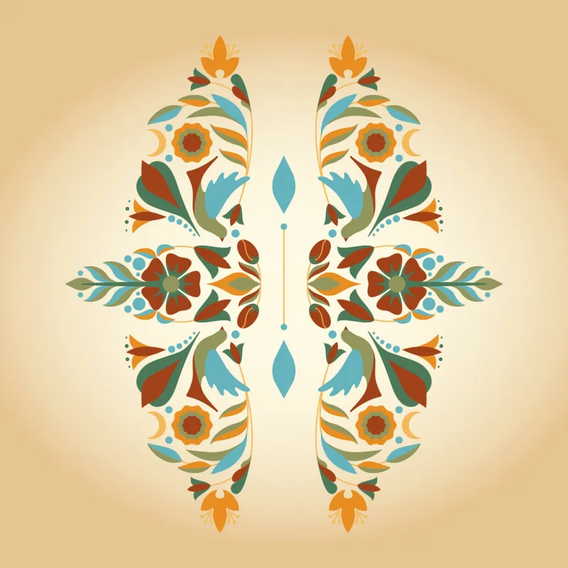 Samtkissen Zodiac Art – Löwe floral