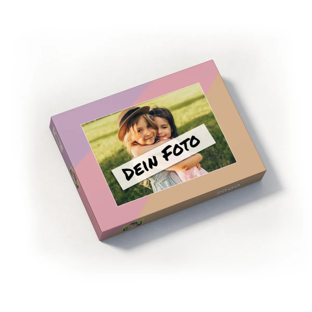 Fotopuzzle mit eigenem Bild - Fotopuzzle selbst gestalten 1000 Teile - Schachtel Pastellfarben - 1000 Teile Puzzle mit Foto - Geschenk Geburtstag Pastell 1000 Teile Quer