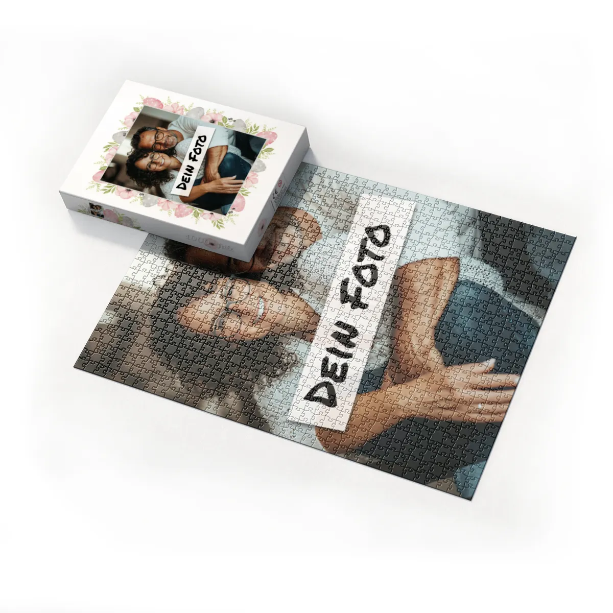 Fotopuzzle 500 Teile personalisiert Ostern - Box Osterblumen