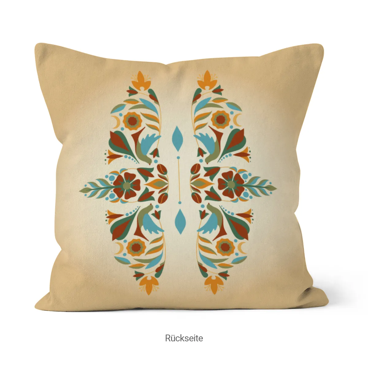 Samtkissen Zodiac Art – Löwe floral