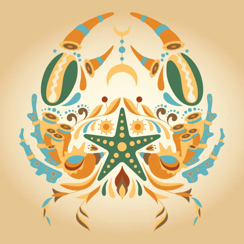 Samtkissen Zodiac Art – Löwe floral