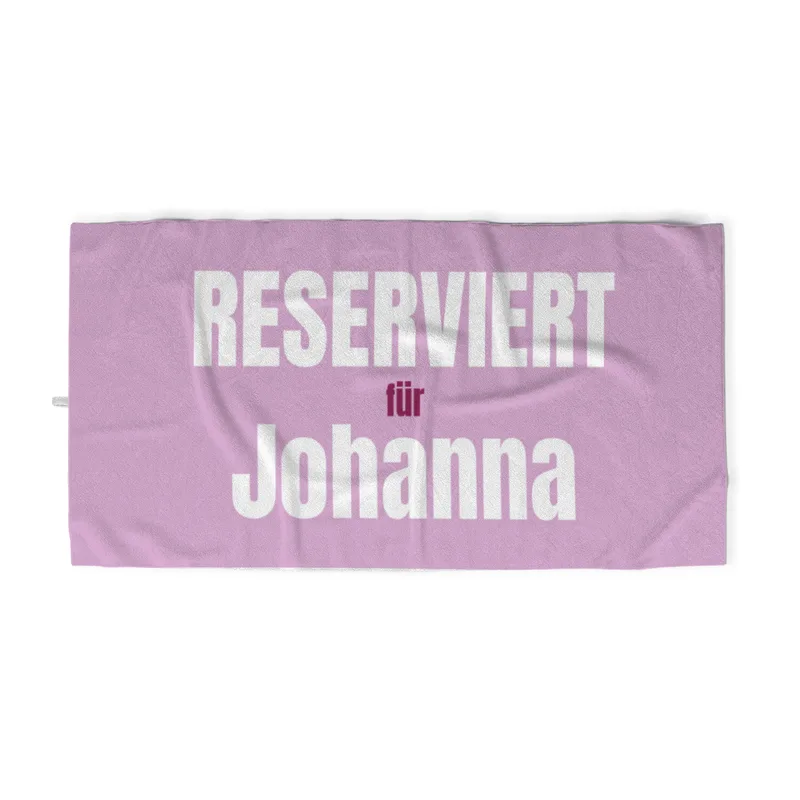 Strandtuch Reserviert für mit Namen personalisierbar - personalisiertes Namens-Badetuch - witziges Strandtuch mit Namen und Spruch - Reserviert rosa Reserviert rosa
