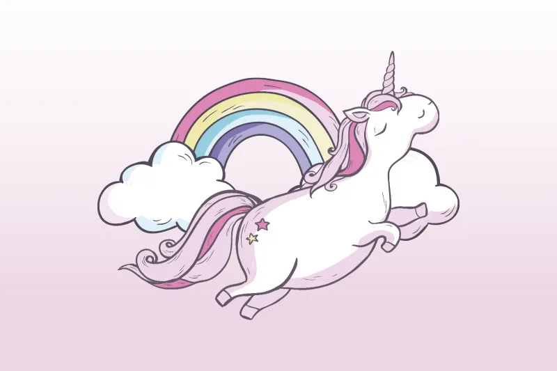 Kinderbettwäsche Einhornwolken Mikrofaser