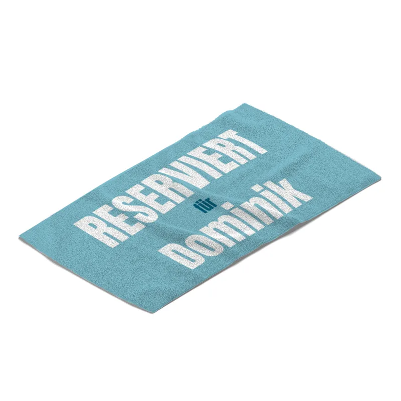 Handtuch "Reserviert für" mit Namen personalisierbar - personalisiertes Namenshandtuch - witziges Handtuch mit Namen und Spruch - Reserviert rosa