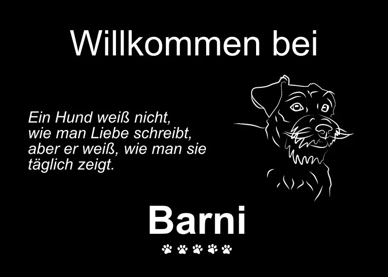 Personalisierte Fußmatte mit Französischer Bulldogge schwarz 70 x 50 cm