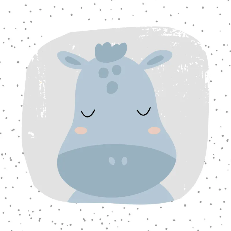 Samtkissenbezug Sweet Hippo