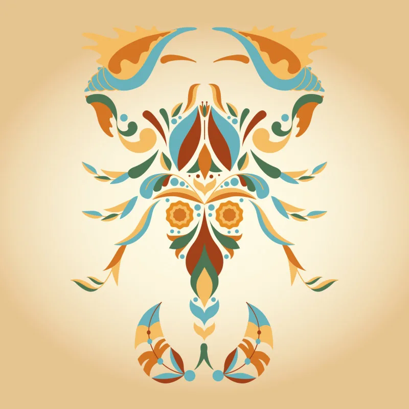Samtkissen Zodiac Art – Löwe floral