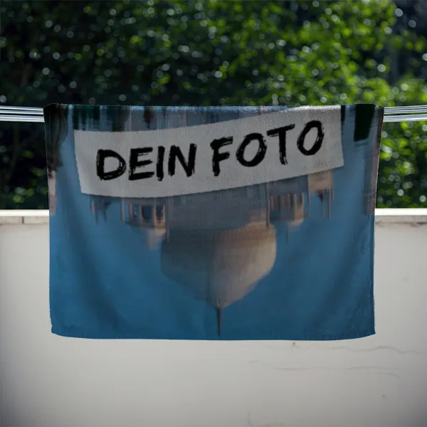 Handtuch mit Foto - personalisiertes Fotohandtuch - Foto-Handtuch selbst gestalten - 1 Foto