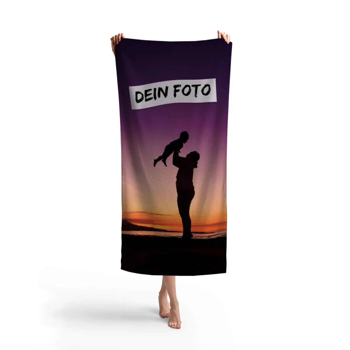 Handtuch mit Foto - personalisiertes Fotohandtuch - Foto-Handtuch selbst gestalten - 1 Foto