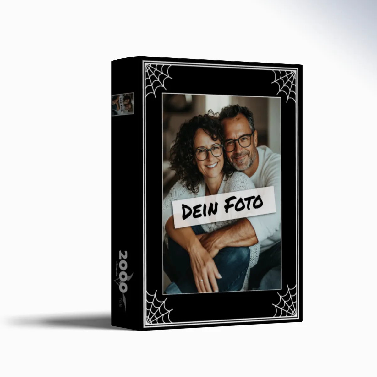 Fotopuzzle mit eigenem Bild - Puzzle selbst gestalten 1000 Teile - Schachtel im Spinnendesign - mit Foto personalisiert - Geschenk Geburtstag - Halloween 1000 Teile Quer