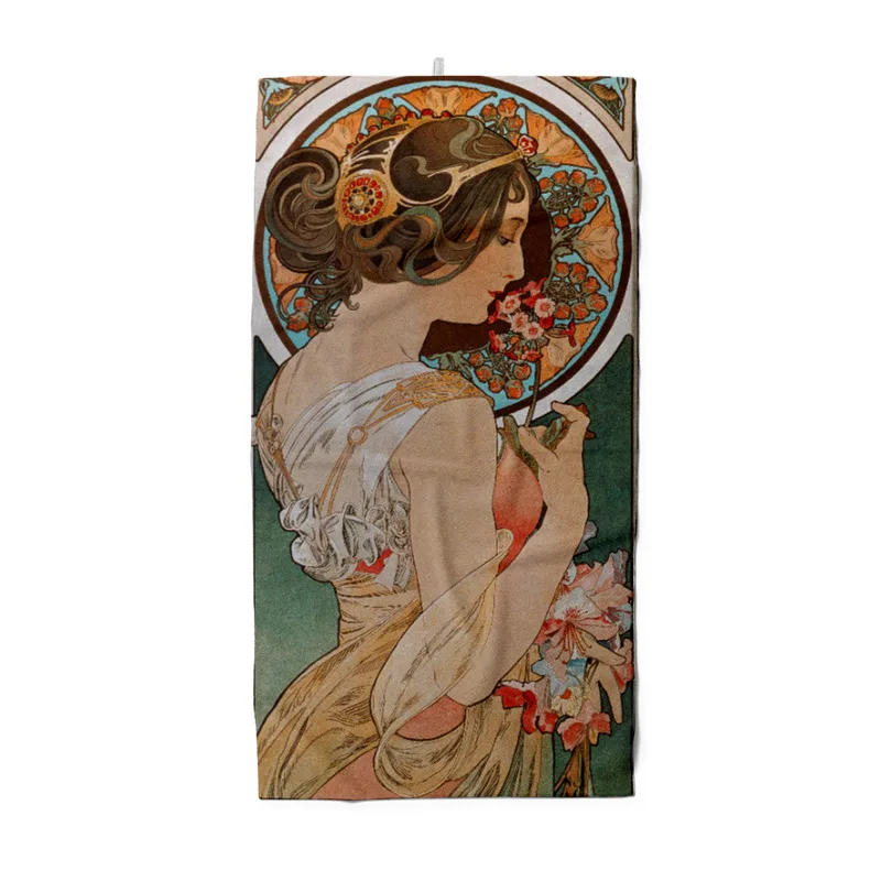 Duschtuch Schlüsselblume - Alfons Mucha