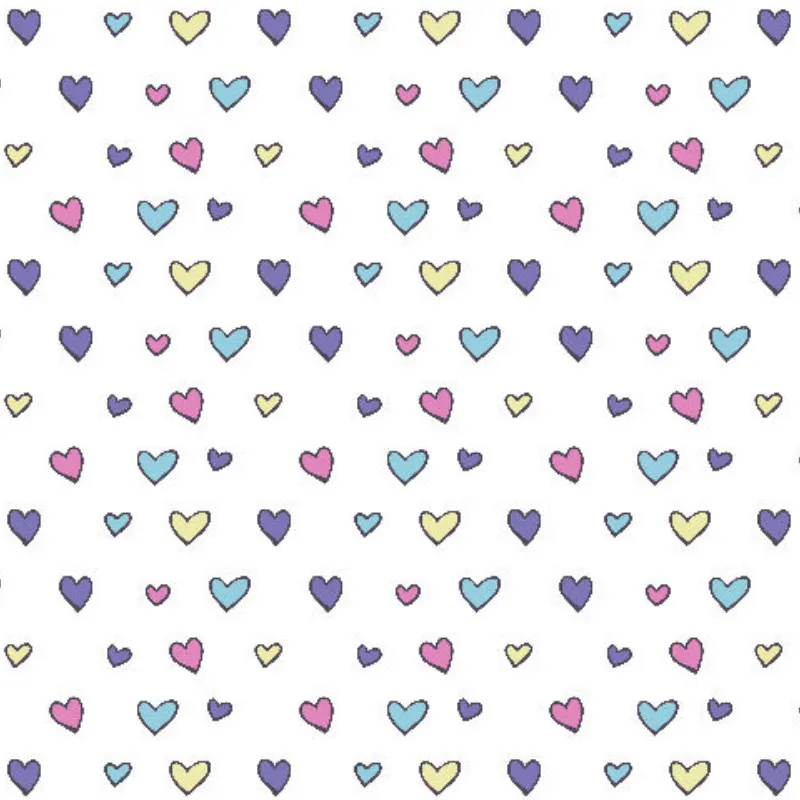Kinderbettwäsche-Set Colorful Hearts Mikrofaser