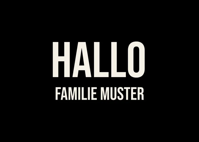 Fußmatte personalisiert Minimalistic - Geschenkidee für Familie, Paare, zum Einzug - Fussmatte mit Namen bedruckt Minimalistisch 2 Zeilen 70 x 50 cm