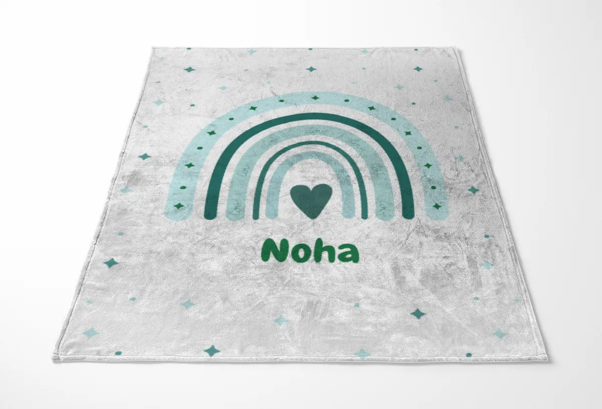Personalisierte Babydecke rosa 75 x 100 cm