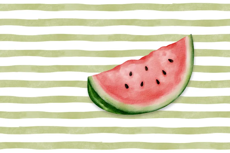 Samtkissenbezug Melon Stripes
