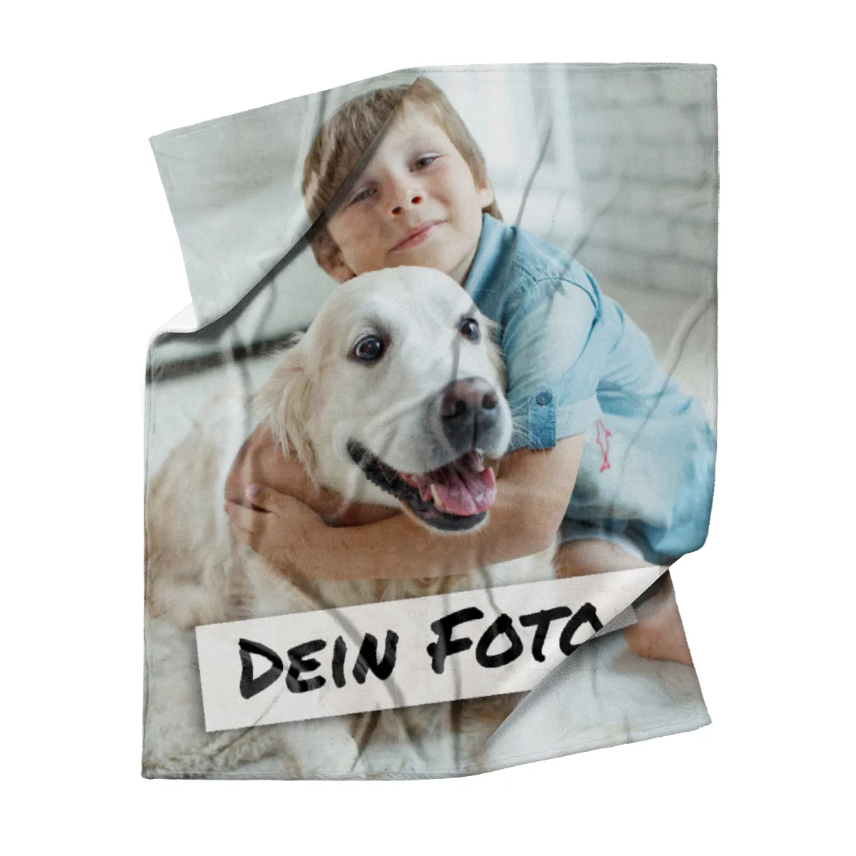 Personalisierte Kuscheldecke mit Foto - personalisierte Fotodecke - Kuscheldecke mit Ihrem Bild - Fotodecke selbst gestalten - Decke Querformat 200 x 140 cm 1 Foto Design 200 x 140 cm