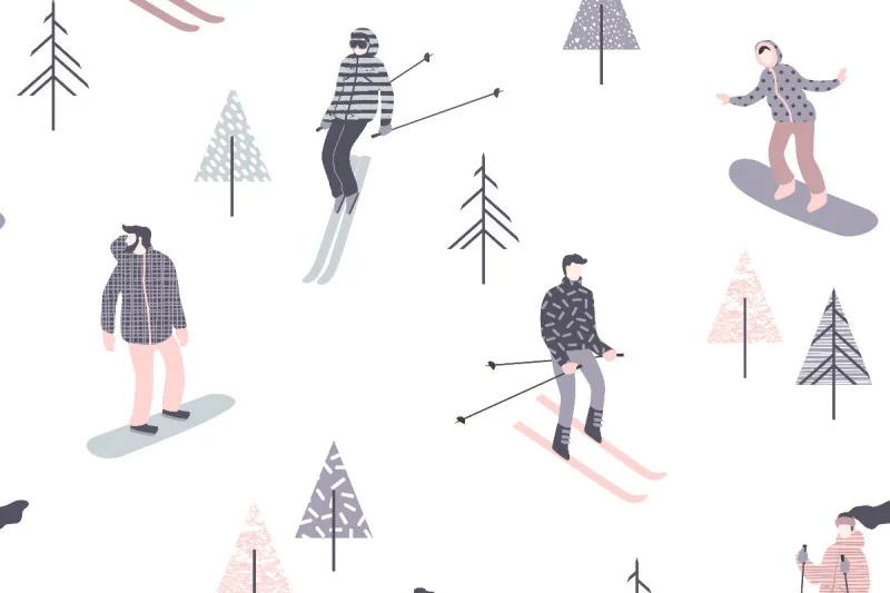 Bettwäsche-Set Ski Baumwolle