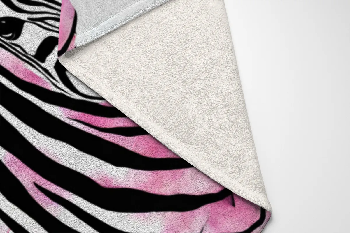 Wohndecke Zebra in Pink