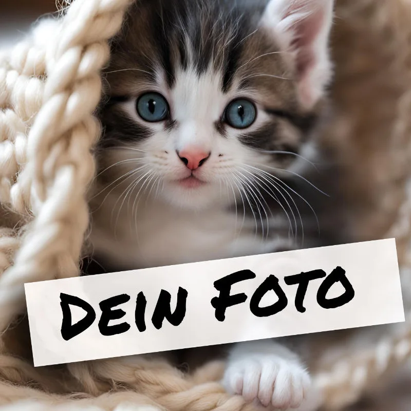 Personalisiertes Fotokissen mit je 1 Foto für Vorder- und Rückseite - Samtkissenbezug mit Fotos - Geschenk Valentin, Geburtstag