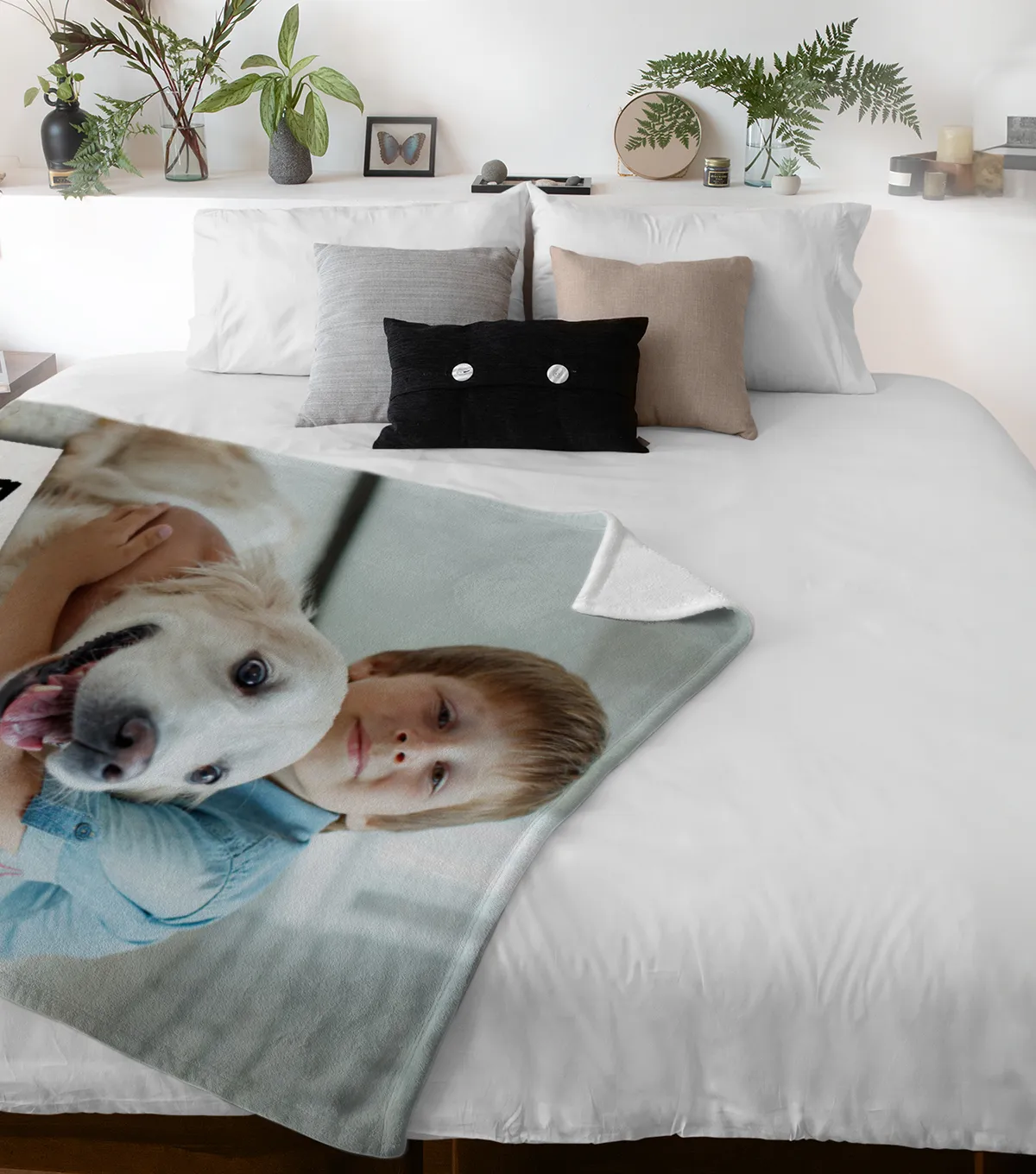 Personalisierte Kuscheldecke mit Foto - personalisierte Fotodecke - Kuscheldecke mit Ihrem Bild - Fotodecke selbst gestalten - Decke Querformat 200 x 140 cm 1 Foto Design 200 x 140 cm