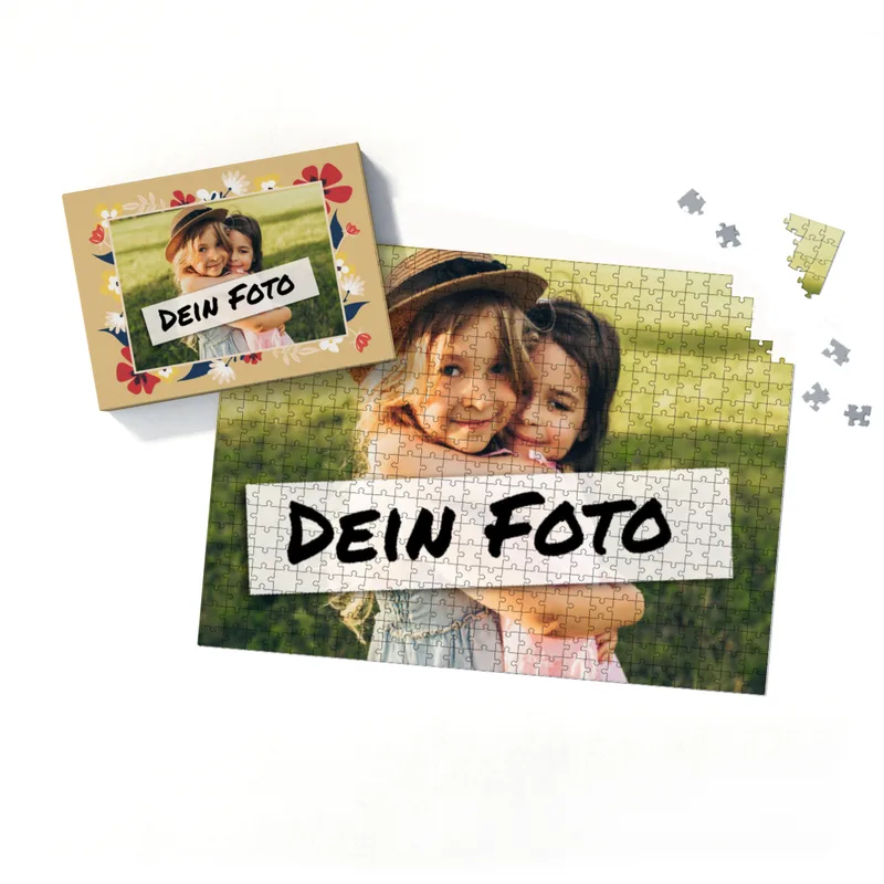 Fotopuzzle 500 Teile personalisiert mit Foto - Box Flowers