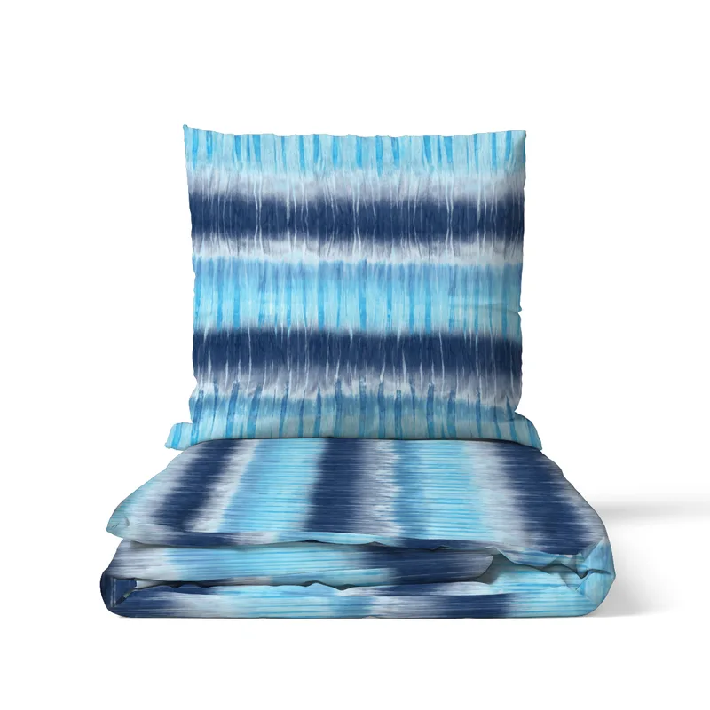 Bettwäsche-Set Batik-Streifen Mikrofaser