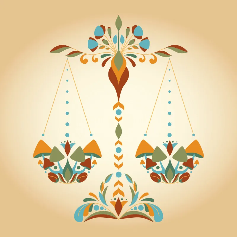 Samtkissen Zodiac Art – Löwe floral