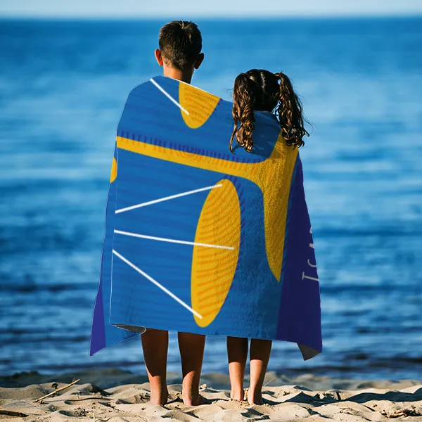 Strandtuch Sternzeichen Wassermann - mit Namen personalisierbar