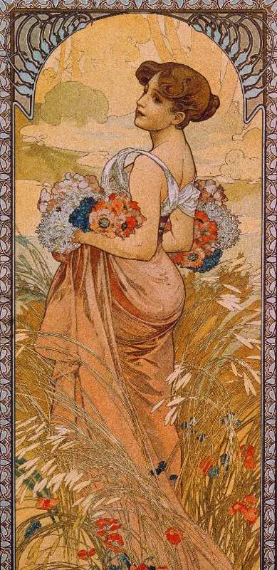 Handtuch Jahreszeiten: Der Sommer - Alfons Mucha