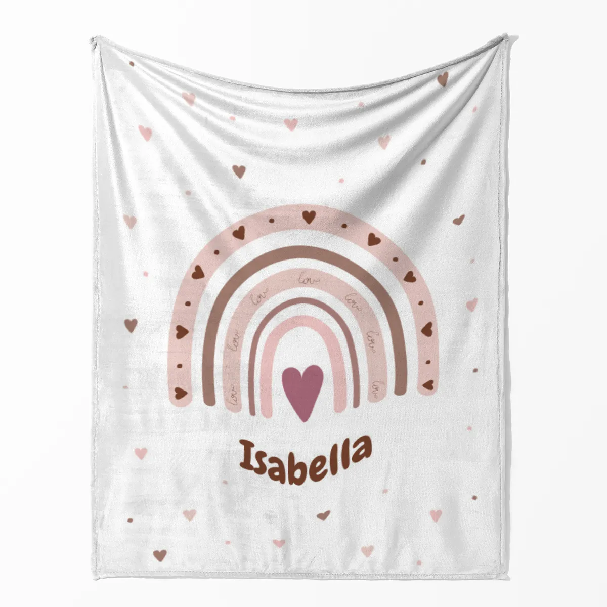 Personalisierte Babydecke rosa 75 x 100 cm