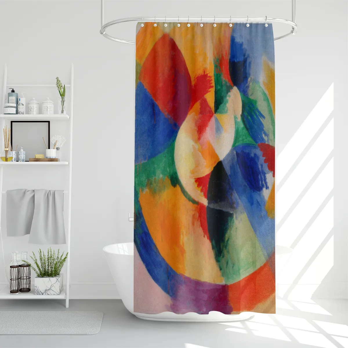 Duschvorhang Delaunay - Kreisformen, Sonne