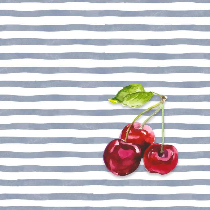Samtkissenbezug Cherry Stripes