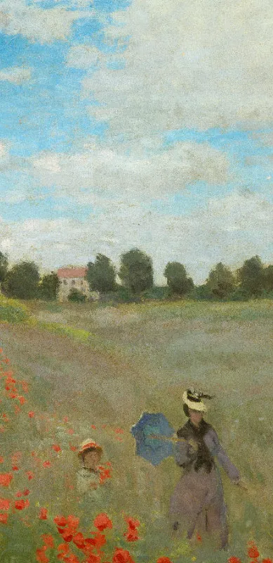 Handtuch Mohnfeld bei Argenteuil - Claude Monet